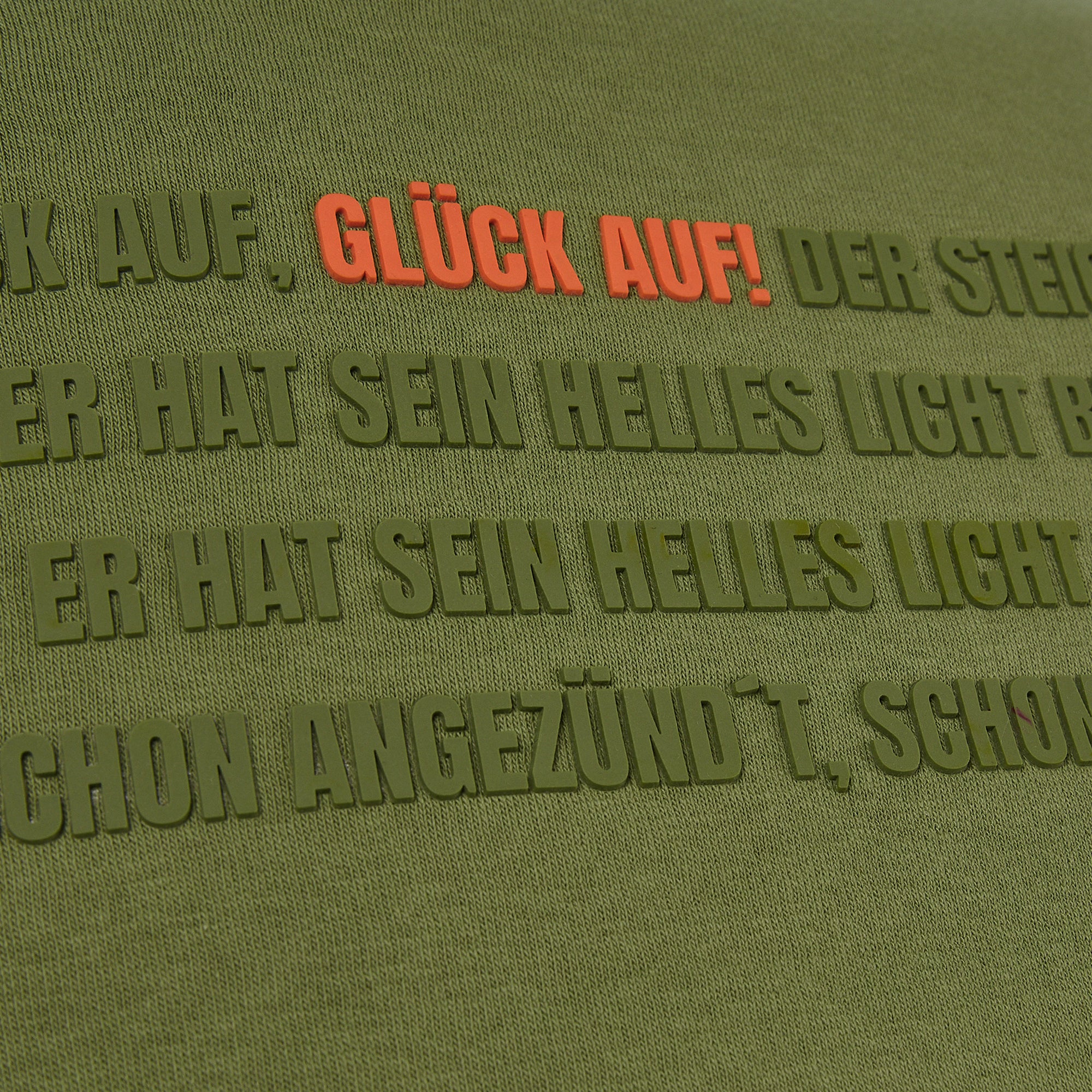 Crewneck "GLÜCK AUF" Olive / Orange