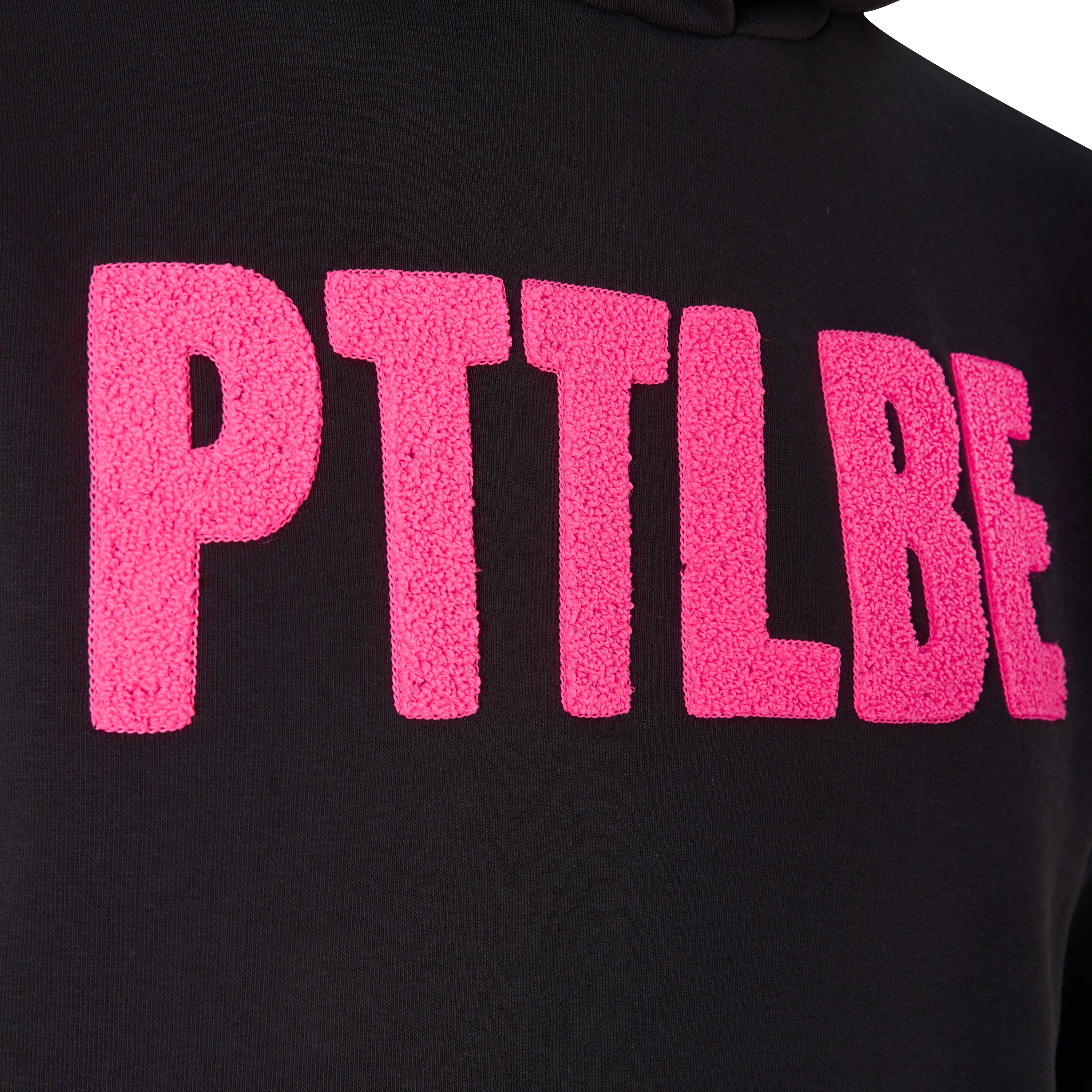Hoodie "PTTLBE" Washedblack / Neon-Pink