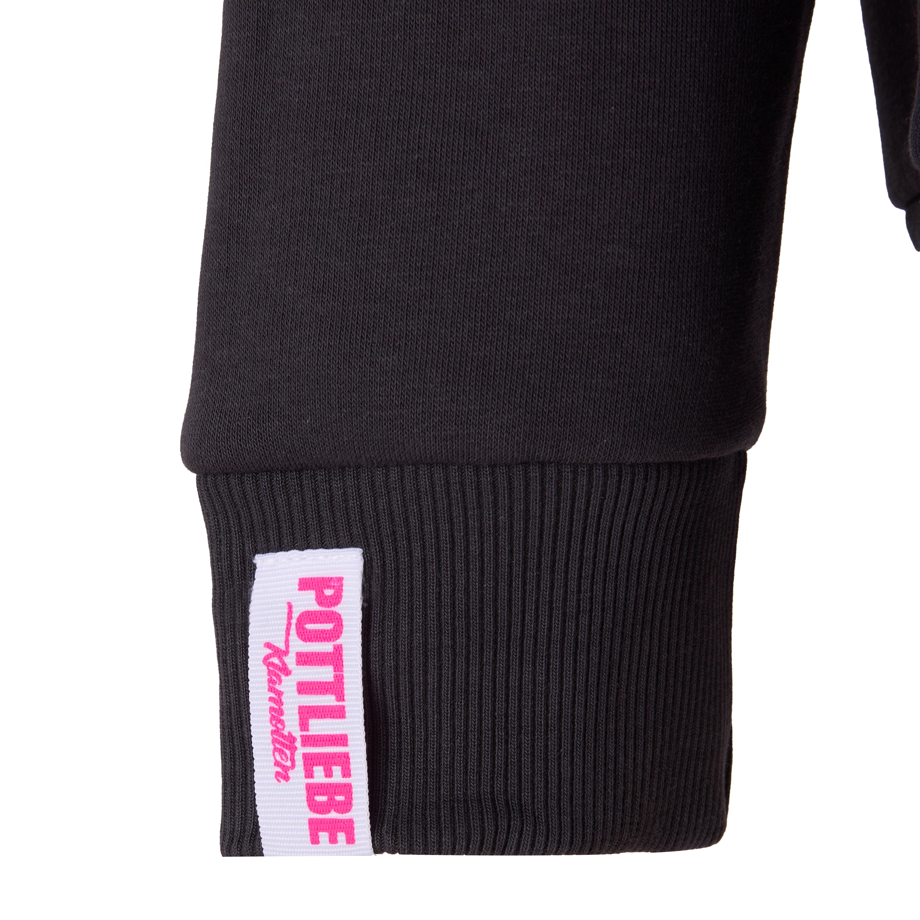 Hoodie "PTTLBE" Washedblack / Neon-Pink