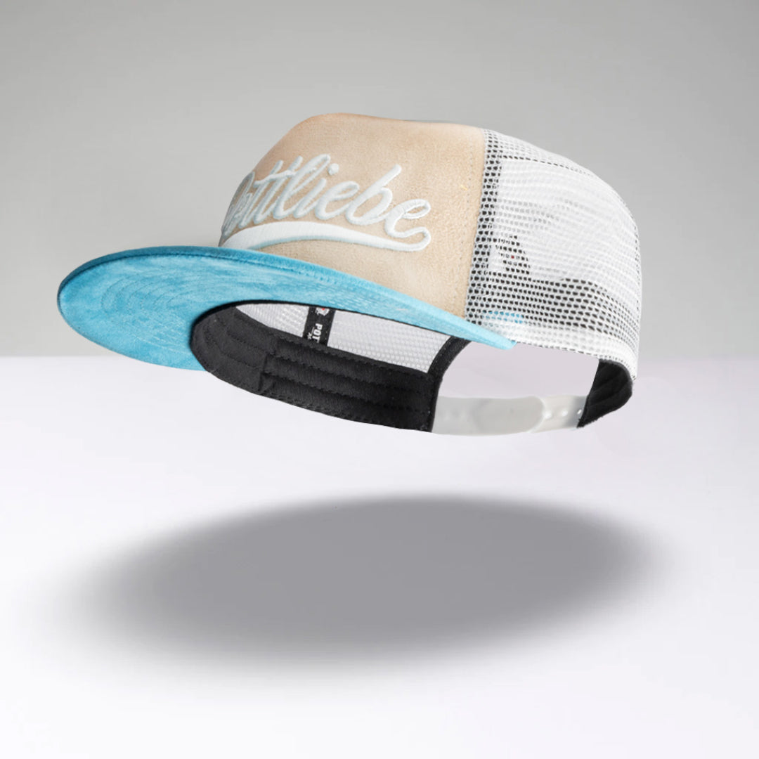 Gorra trucker para niños POTTLIEBE - beige / azul claro
