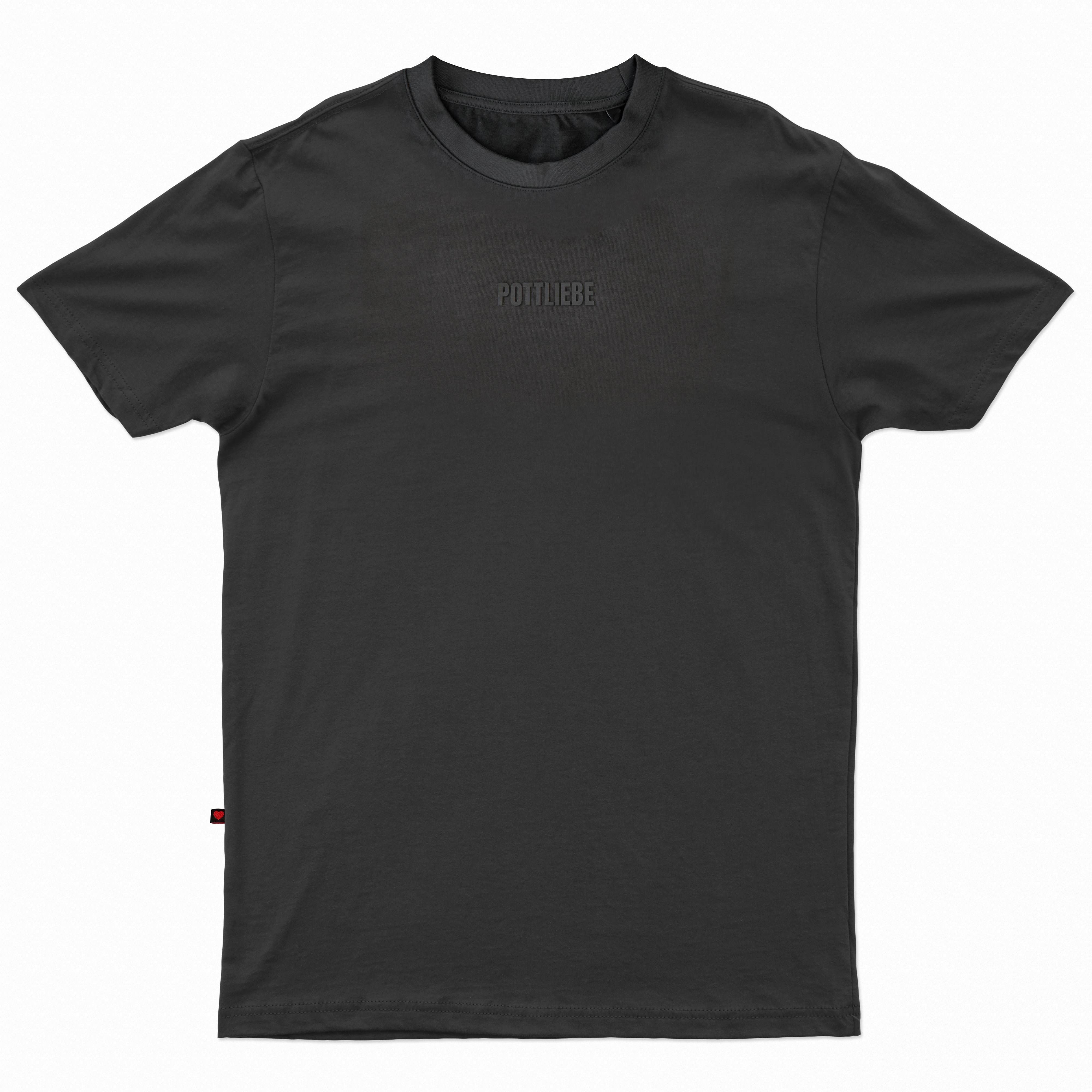 "GLÜCK AUF" Shirt washedblack / blau