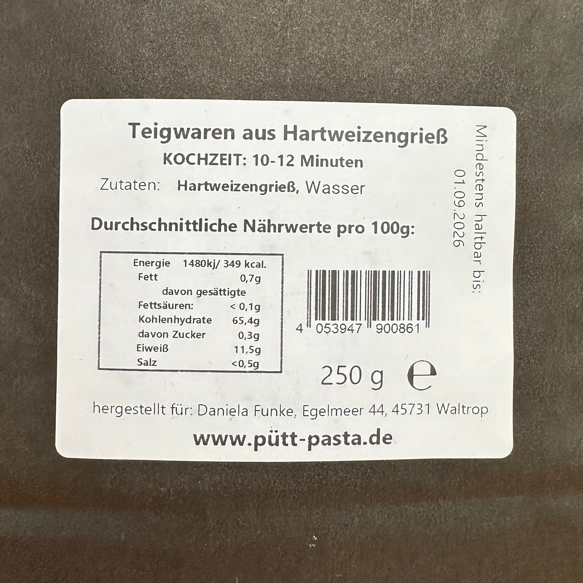 Pütt Pasta 250g