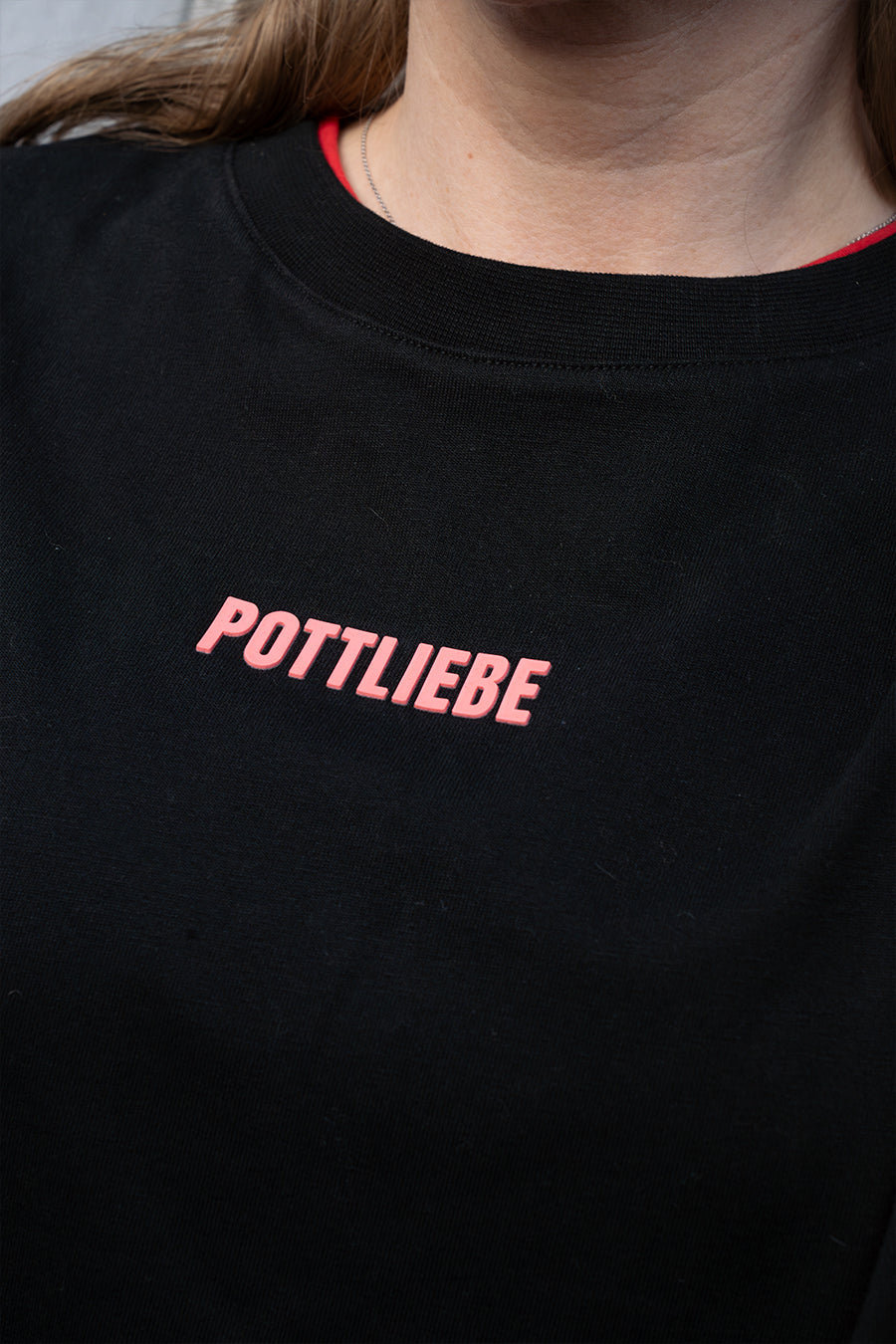 "STRIPES" Shirt black / coral