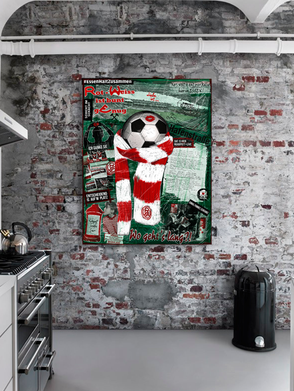 Pottliebe Rot-Weiss Essen - lienzo / bastidor