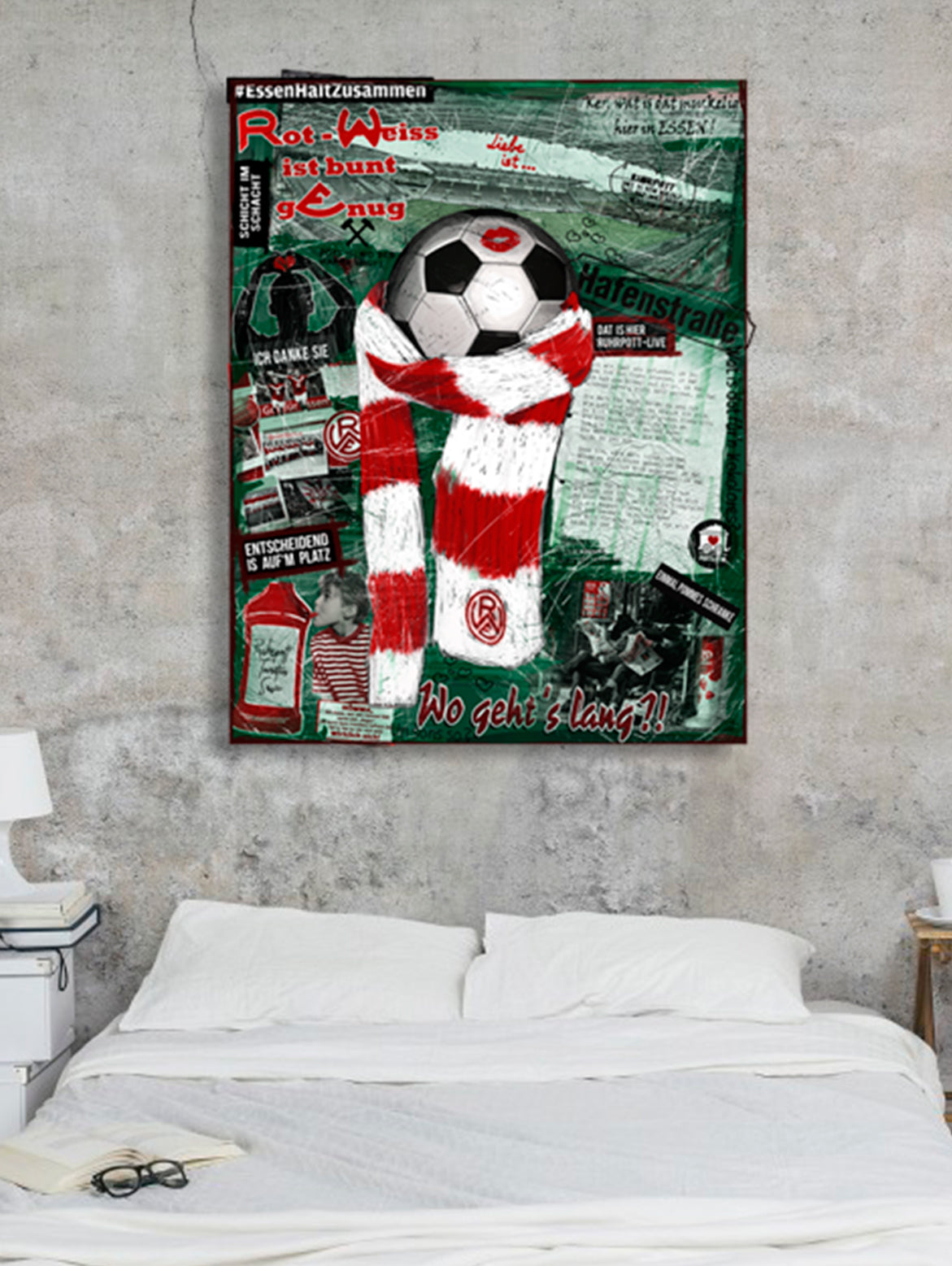 Pottliebe Rot-Weiss Essen - vidrio acrílico