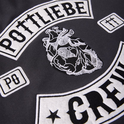 Hoodie "Pottliebe Crew" washedblack