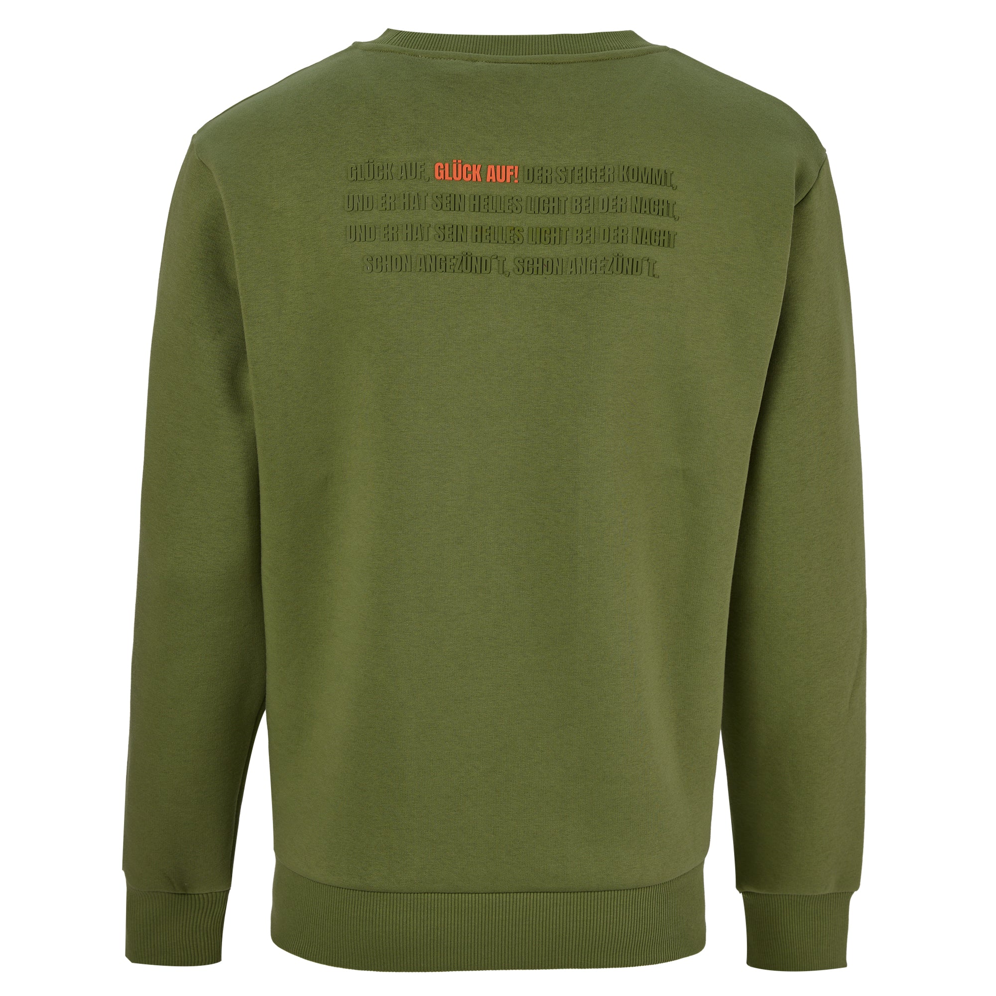 Crewneck "GLÜCK AUF" Olive / Orange
