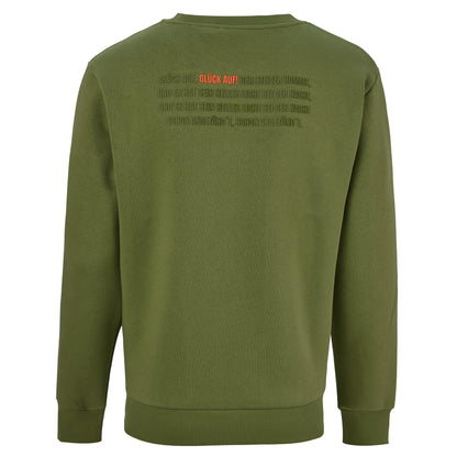 Crewneck "GLÜCK AUF" Olive / Orange