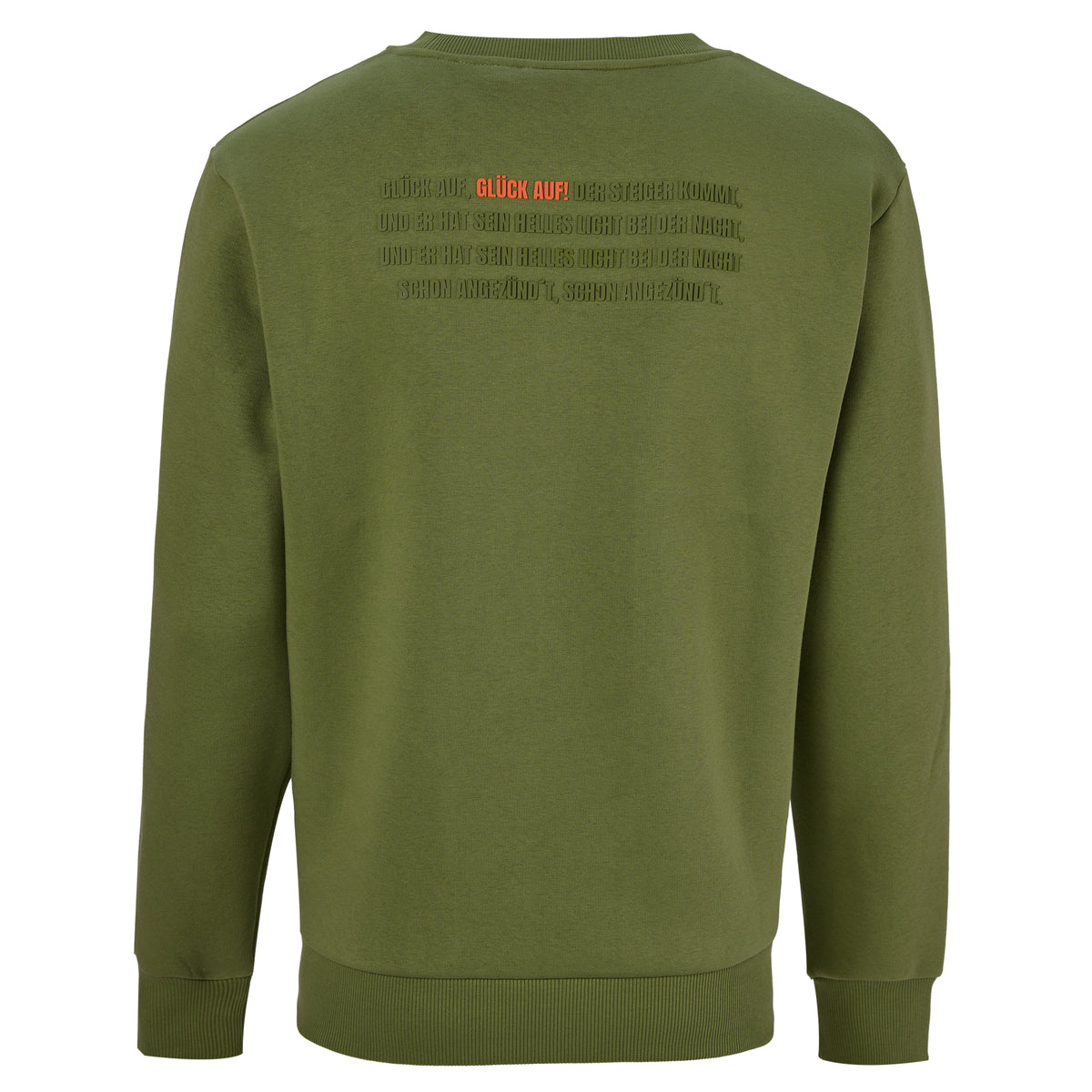 Crewneck "GLÜCK AUF" Olive / Orange