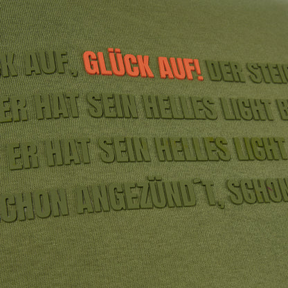 Crewneck "GLÜCK AUF" Olive / Orange