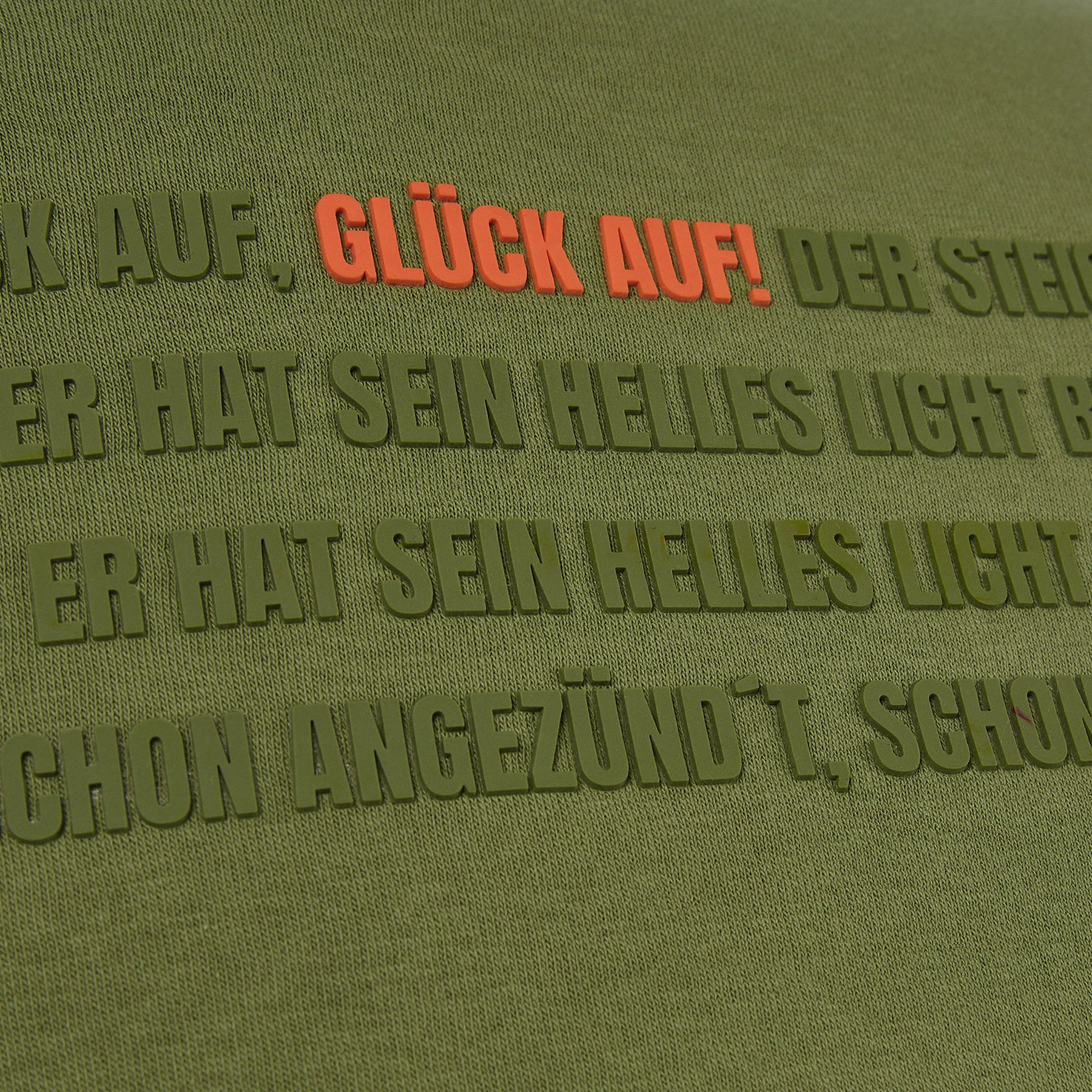 Crewneck "GLÜCK AUF" Olive / Orange