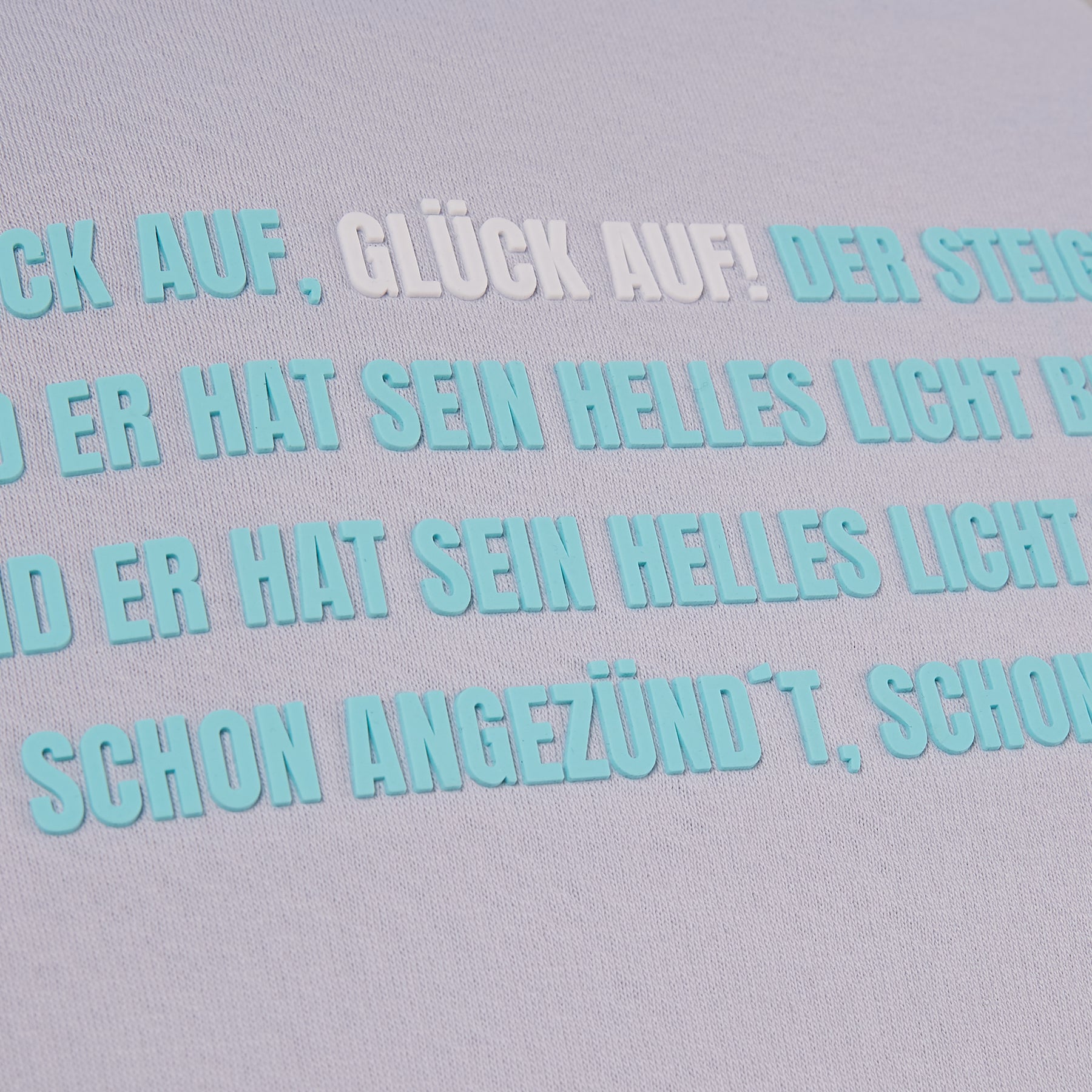 Crewneck "GLÜCK AUF" Grau / Mint