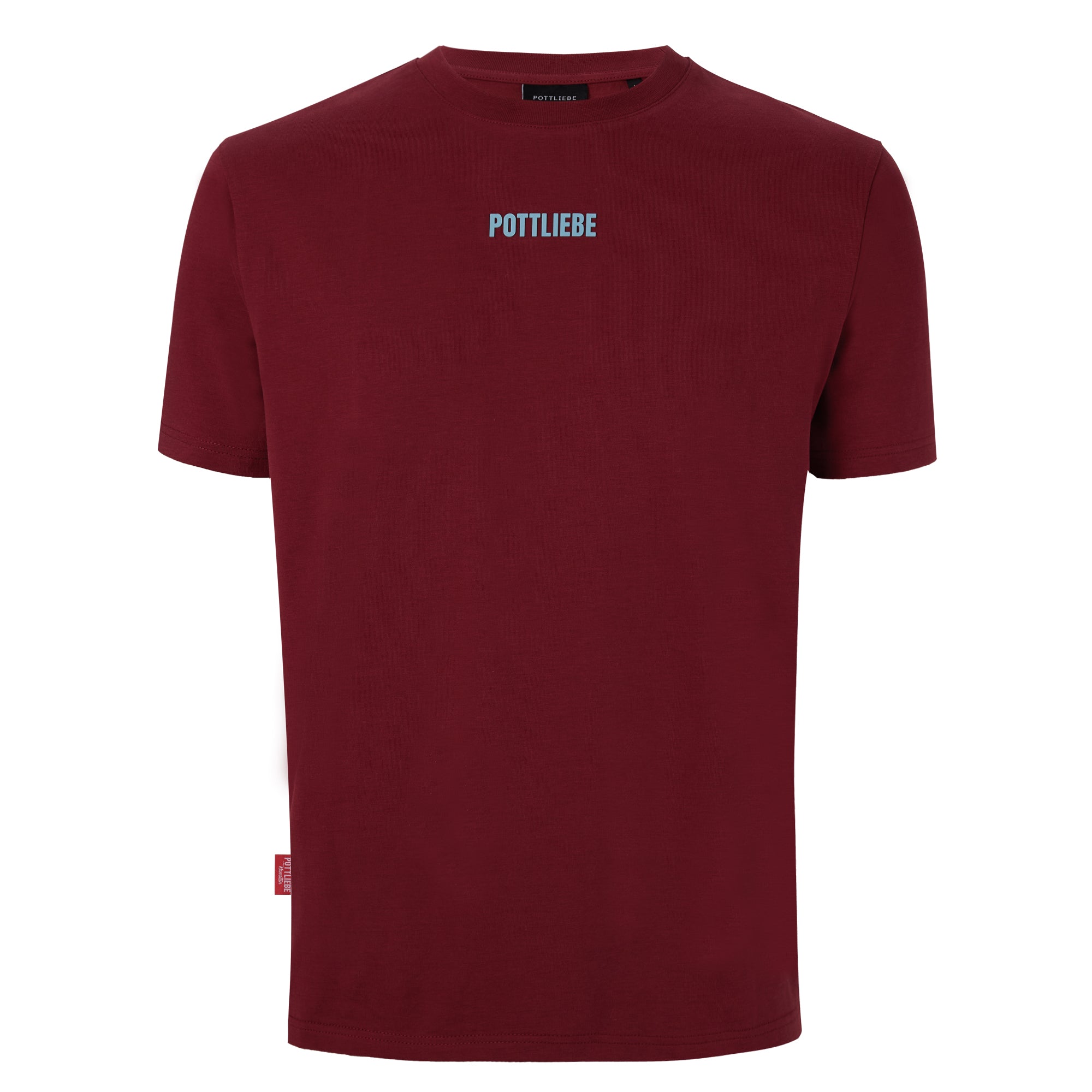 "GLÜCK AUF" Shirt Weinrot / Hellblau