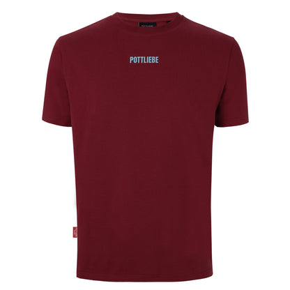 "GLÜCK AUF" Shirt Weinrot / Hellblau