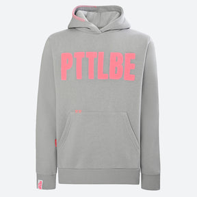 Hoodie "PTTLBE" Grau / Neon-Pink