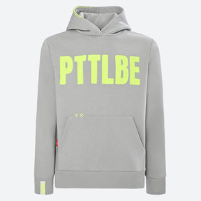 Hoodie "PTTLBE" Grey / Neon Yellow 