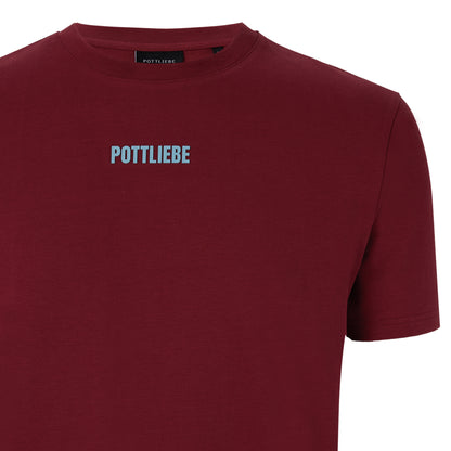 "GLÜCK AUF" Shirt Weinrot / Hellblau