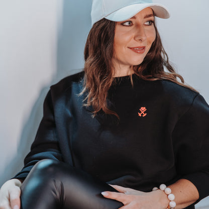 Crewneck "Herz" Schwarz / Pink