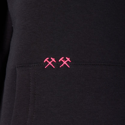 Hoodie "PTTLBE" Washedblack / Neon-Pink