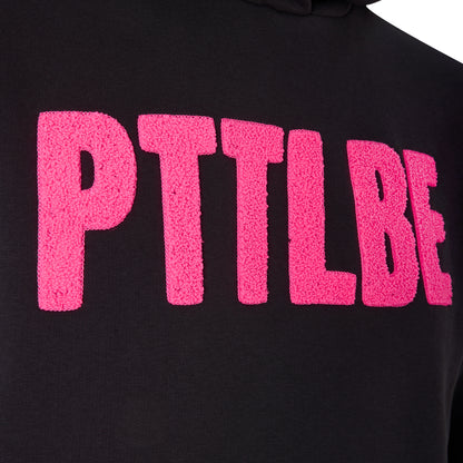 Hoodie "PTTLBE" Washedblack / Neon-Pink