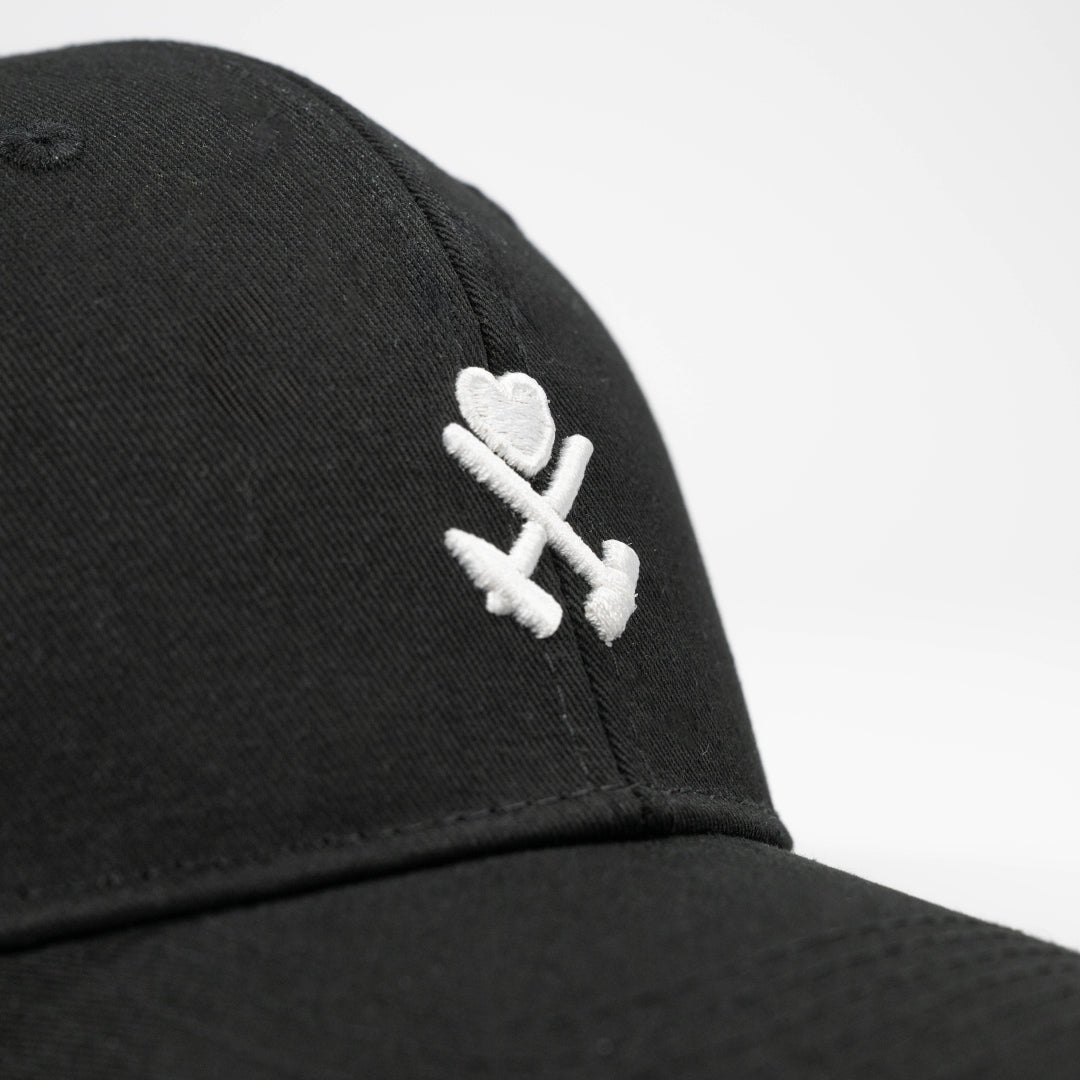 Kohle & Herz Basecap - Schwarz / Weiß