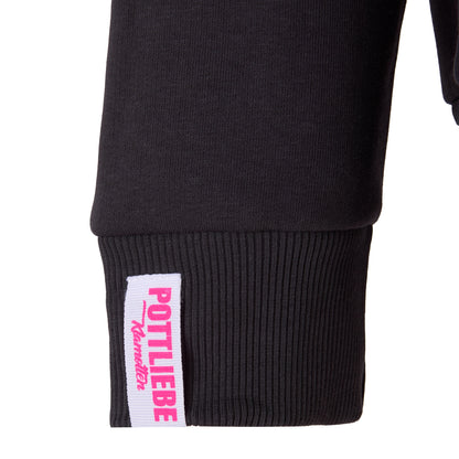 Hoodie "PTTLBE" Washedblack / Neon-Pink