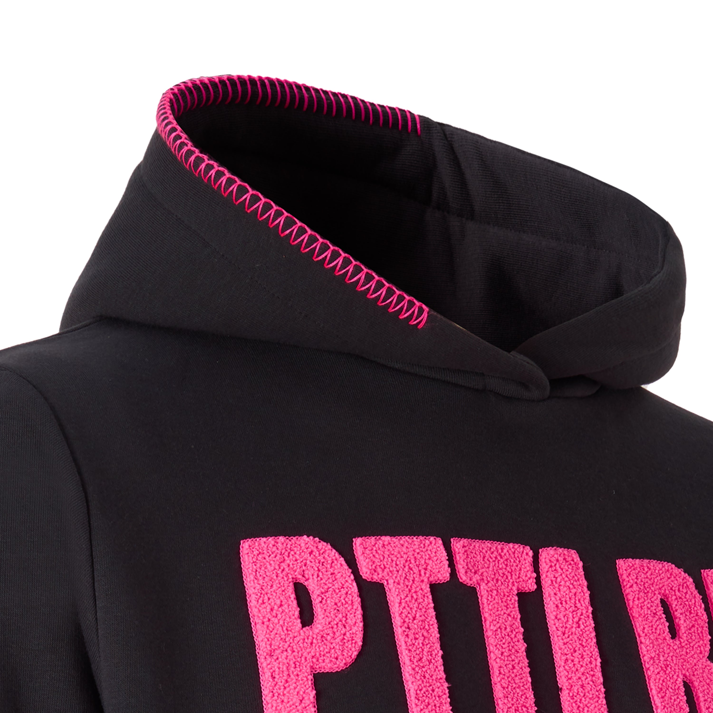 Hoodie "PTTLBE" Washedblack / Neon-Pink