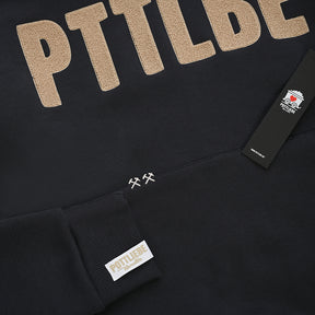 Hoodie "PTTLBE" Washedblack / Goldbeige