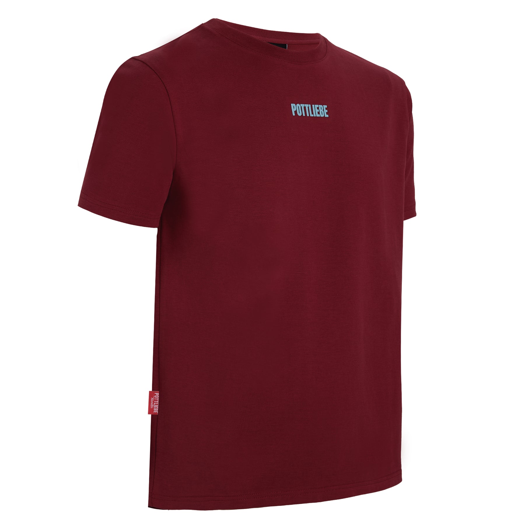 "GLÜCK AUF" Shirt Weinrot / Hellblau