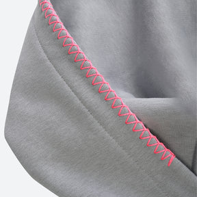 Hoodie "PTTLBE" Grau / Neon-Pink