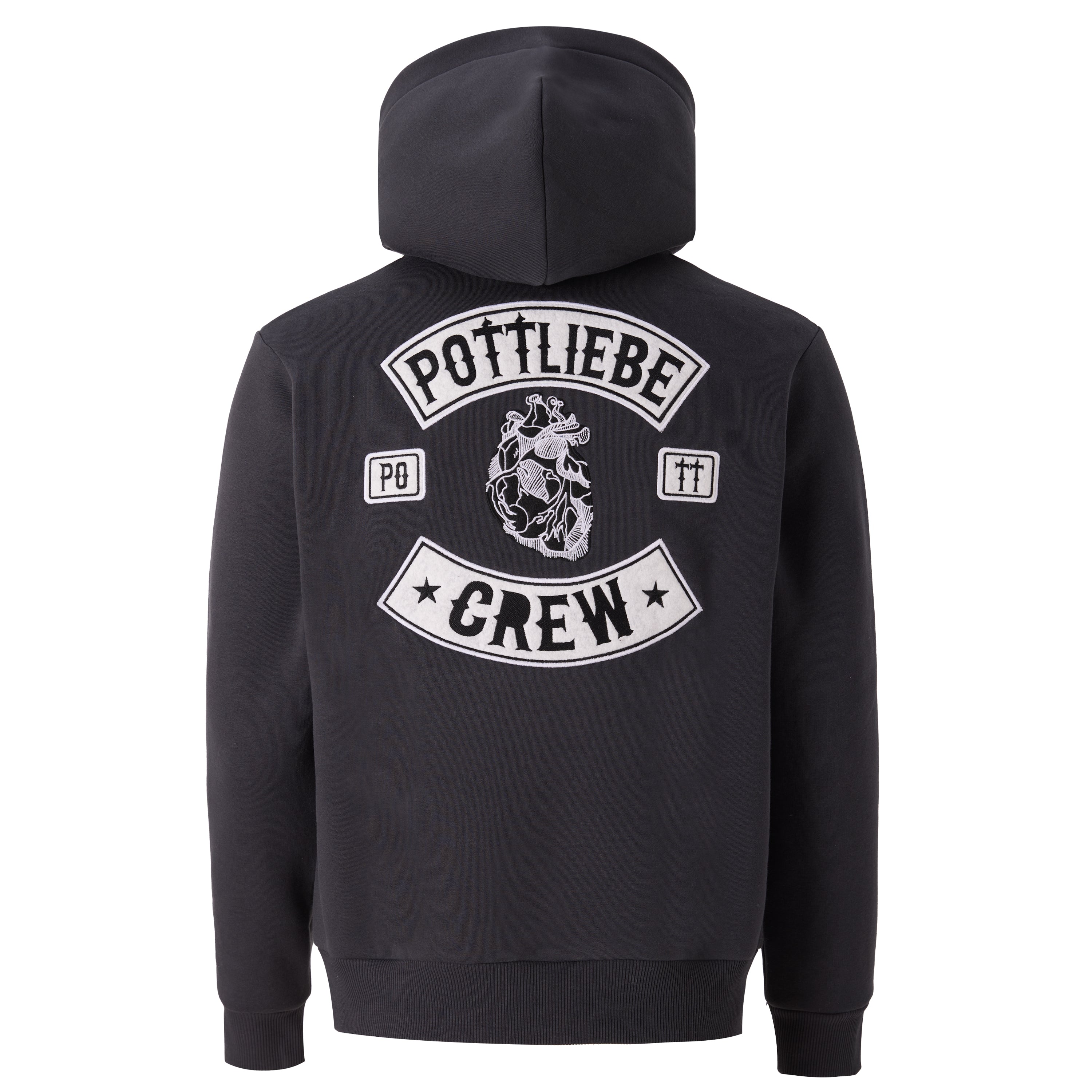 Hoodie "Pottliebe Crew" washedblack