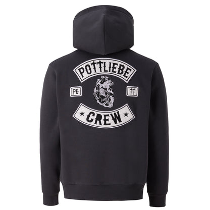 Hoodie "Pottliebe Crew" washedblack