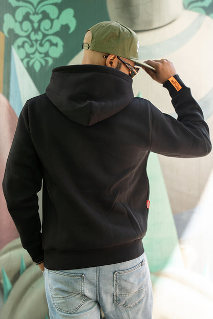 Hoodie "GLÜCK AUF" Schwarz / Orange