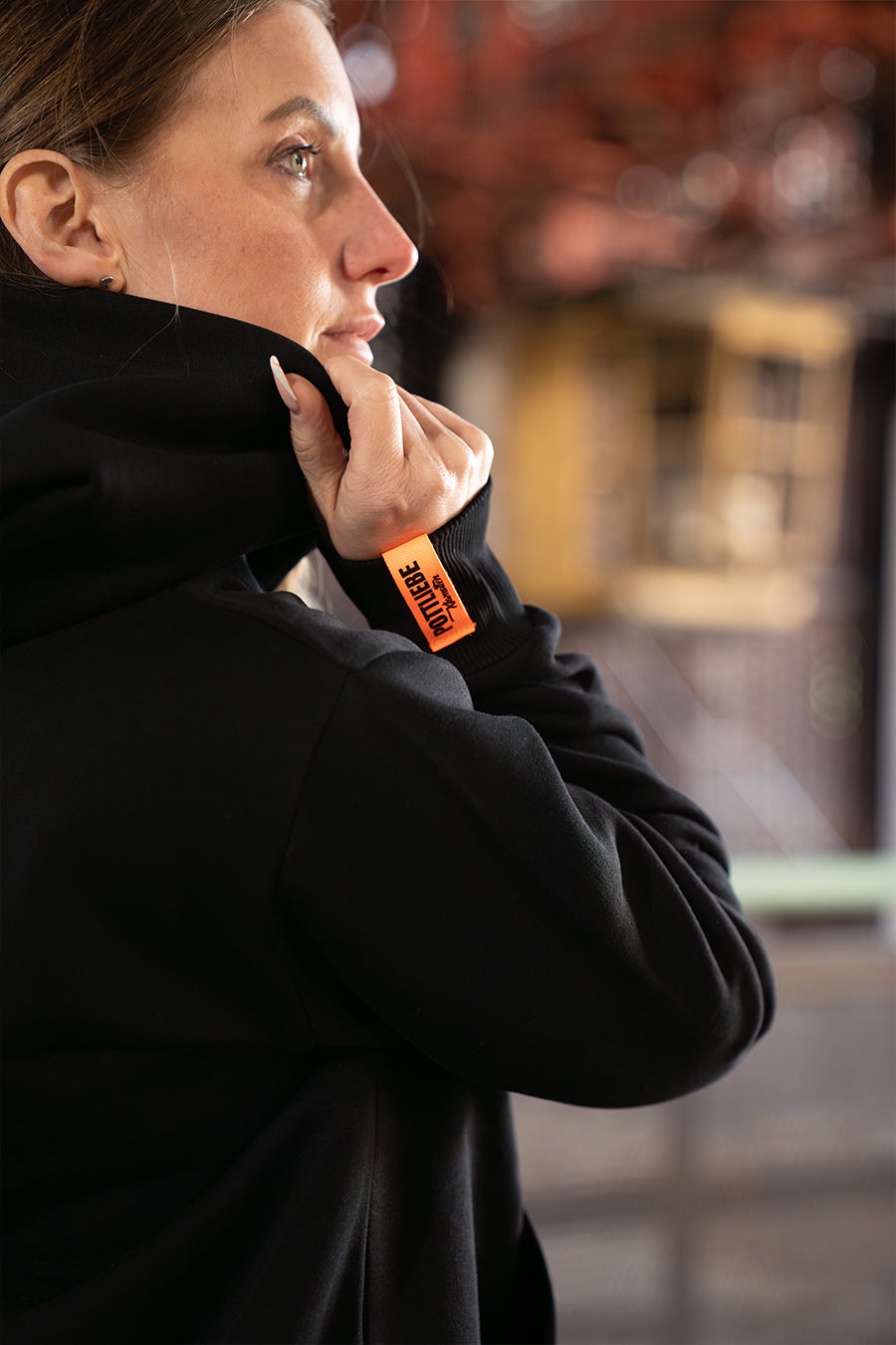 Hoodie "GLÜCK AUF" Schwarz / Orange