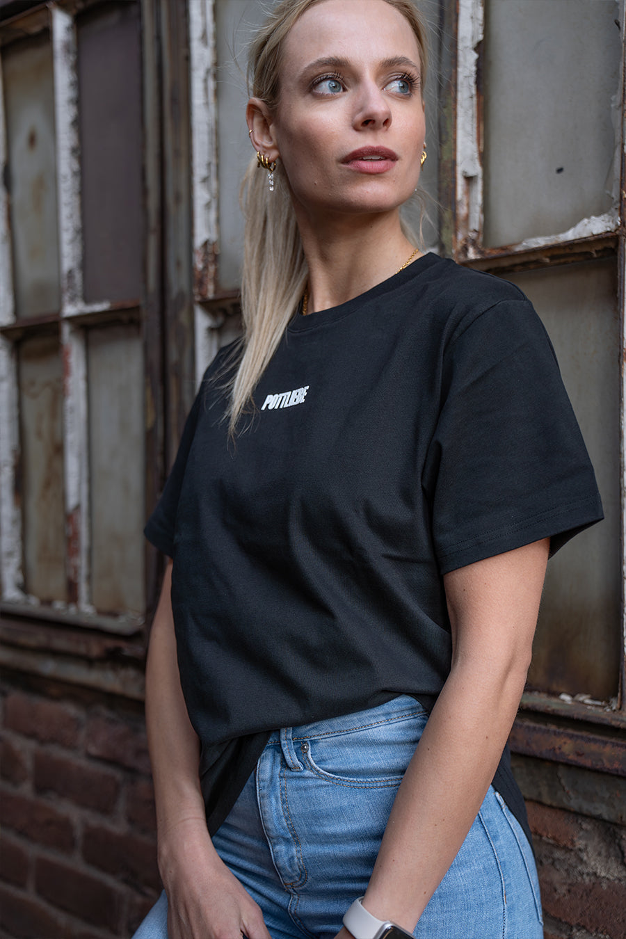 "GLÜCK AUF" Shirt black / white