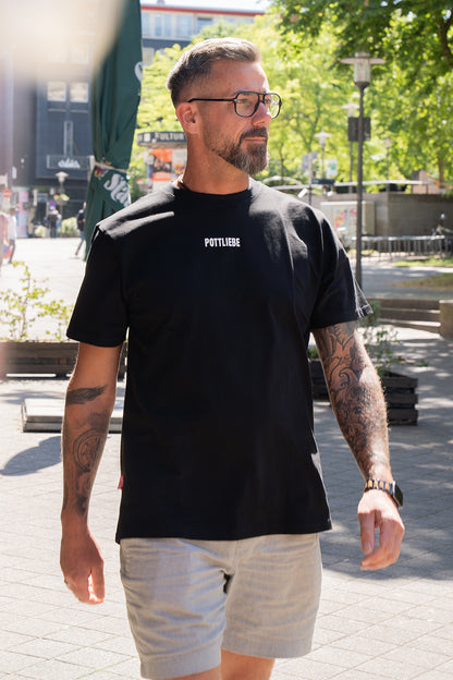 "GLÜCK AUF" Shirt black / white