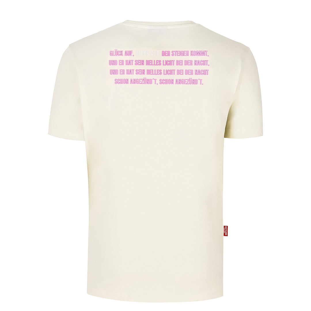 "GLÜCK AUF" Shirt beige / lavender