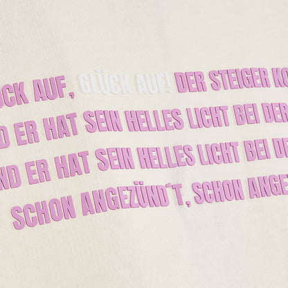 "GLÜCK AUF" Shirt beige / lavender