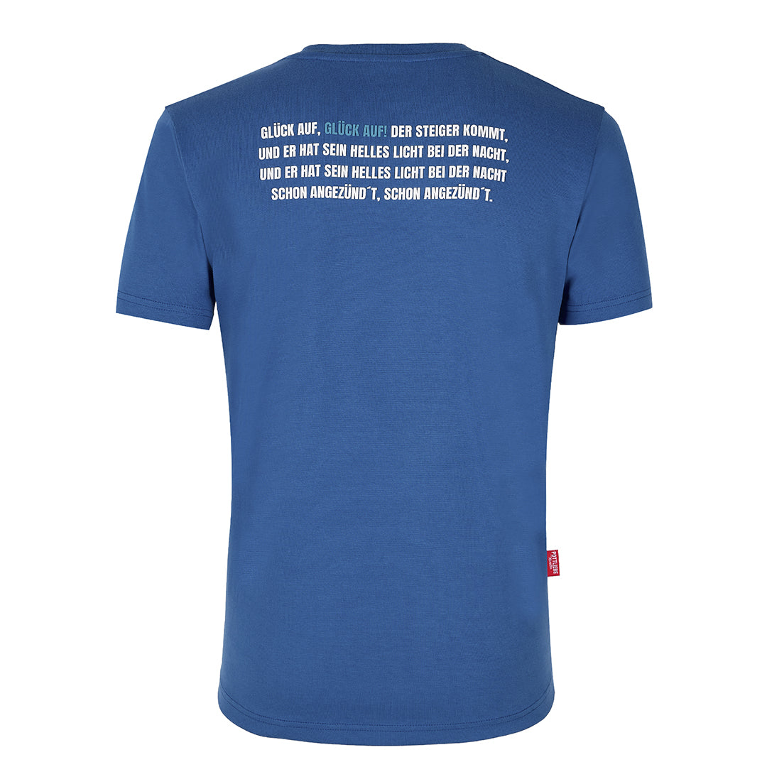 "GLÜCK AUF" Shirt blau / weiß