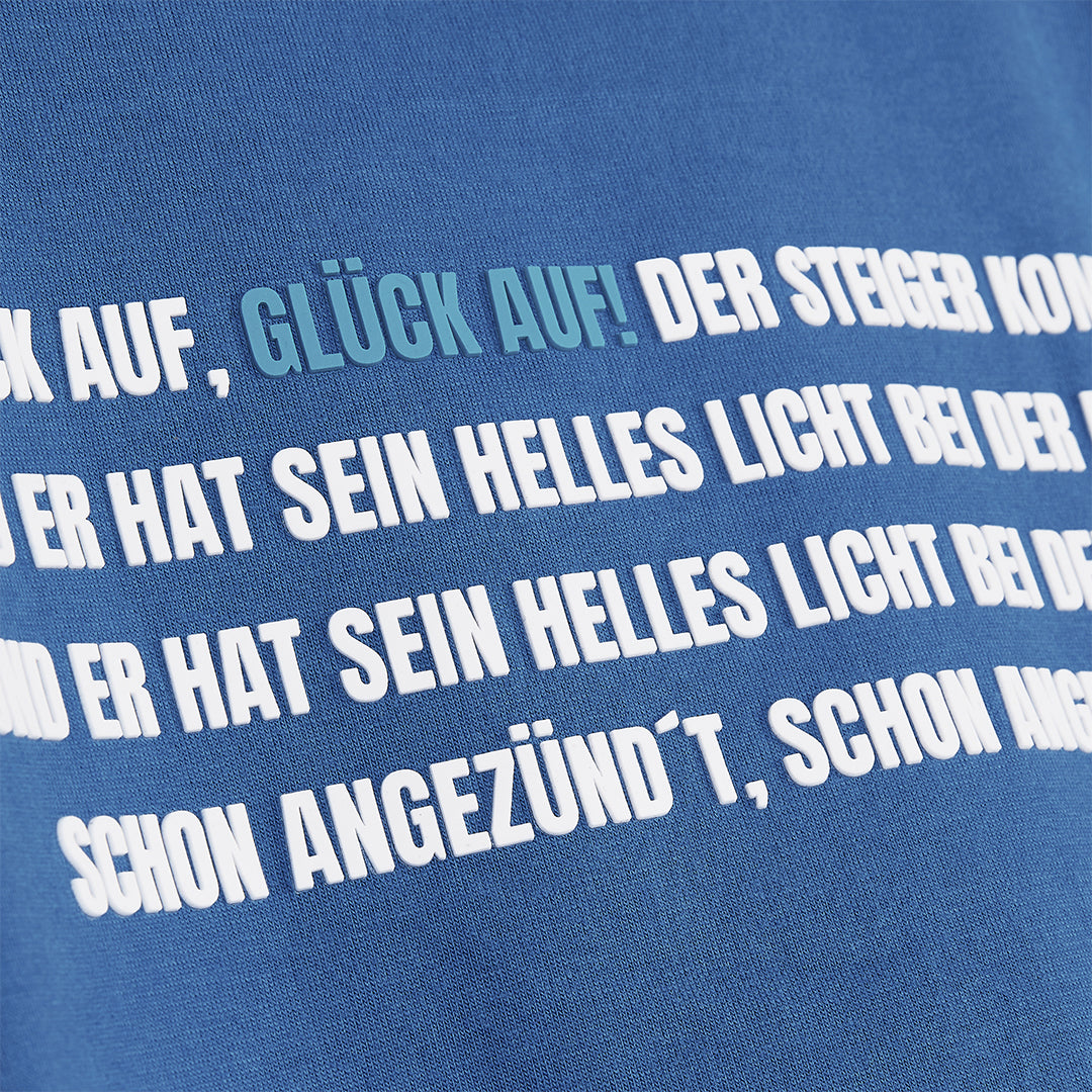 "GLÜCK AUF" Shirt blau / weiß