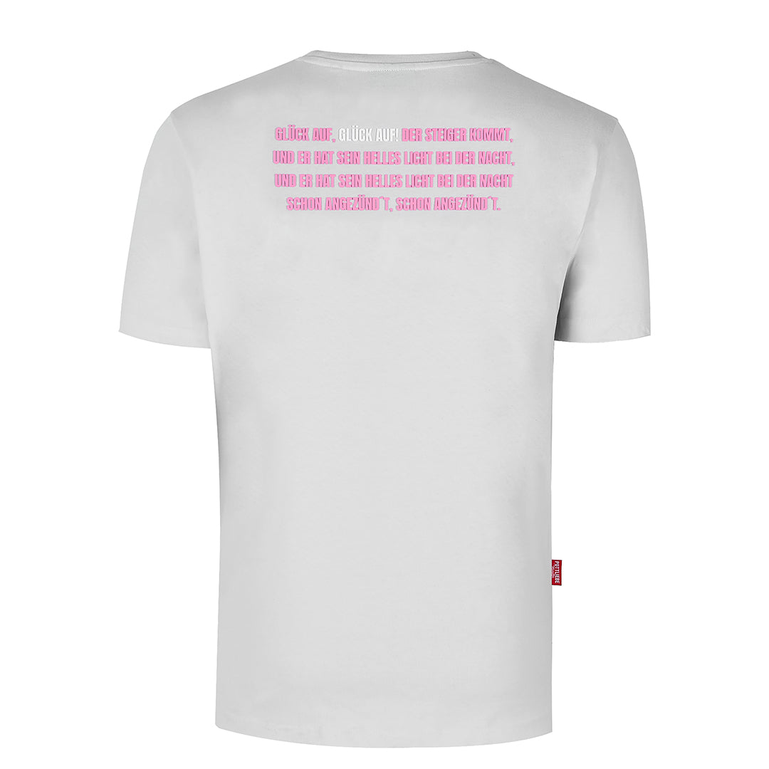 "GLÜCK AUF" Shirt grau / pink
