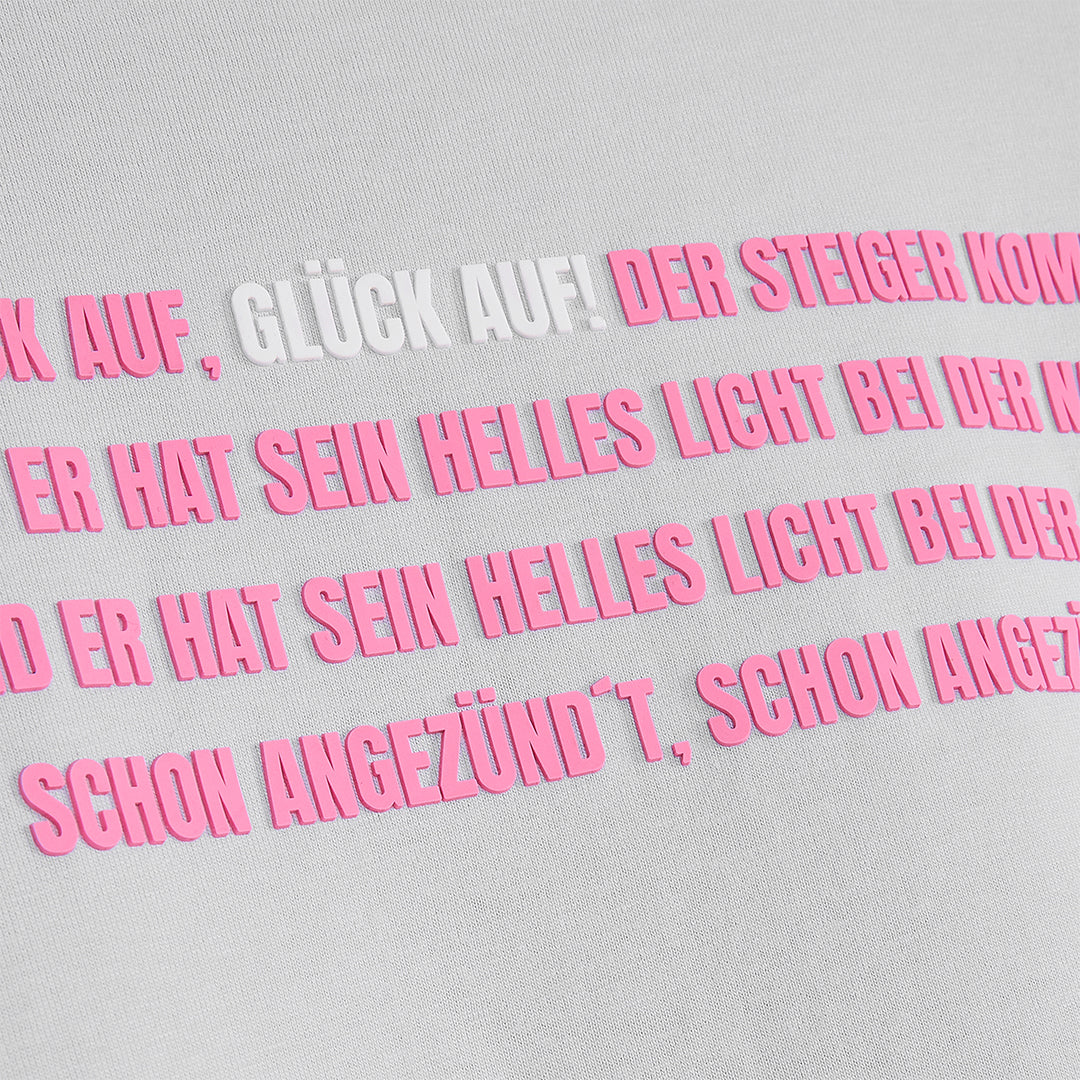 "GLÜCK AUF" Shirt grau / pink