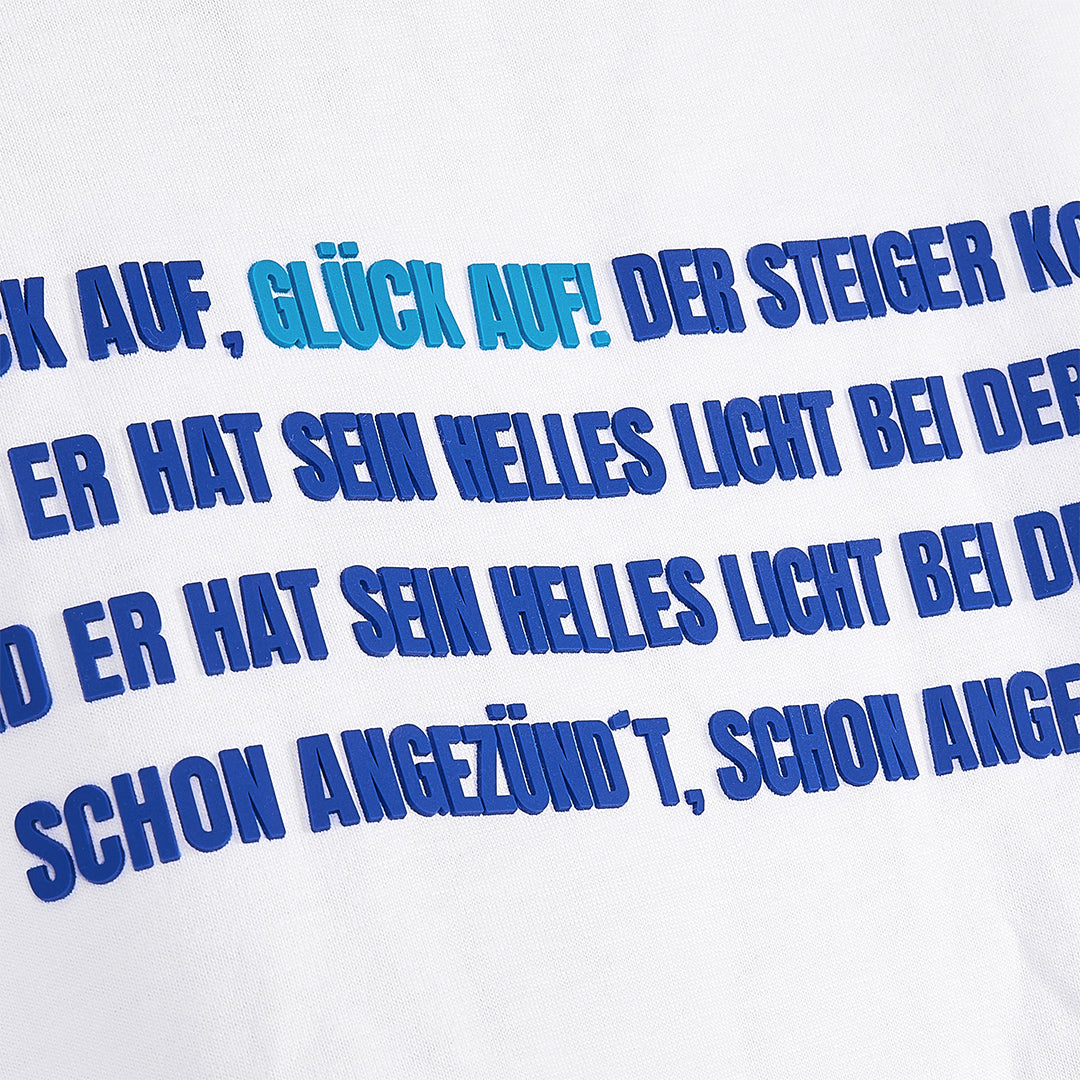 "GLÜCK AUF" Shirt weiß / blau