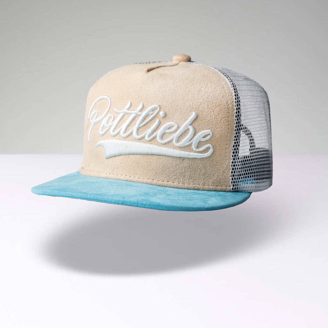 Gorra trucker POTTLIEBE - beige / azul claro 