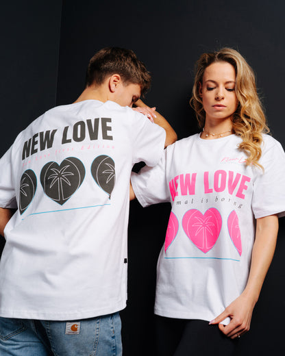 Camisa pesada extragrande blanca Neón