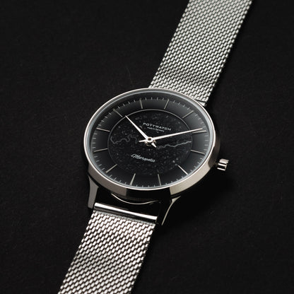 Armbanduhr Metropolis 34 Silber