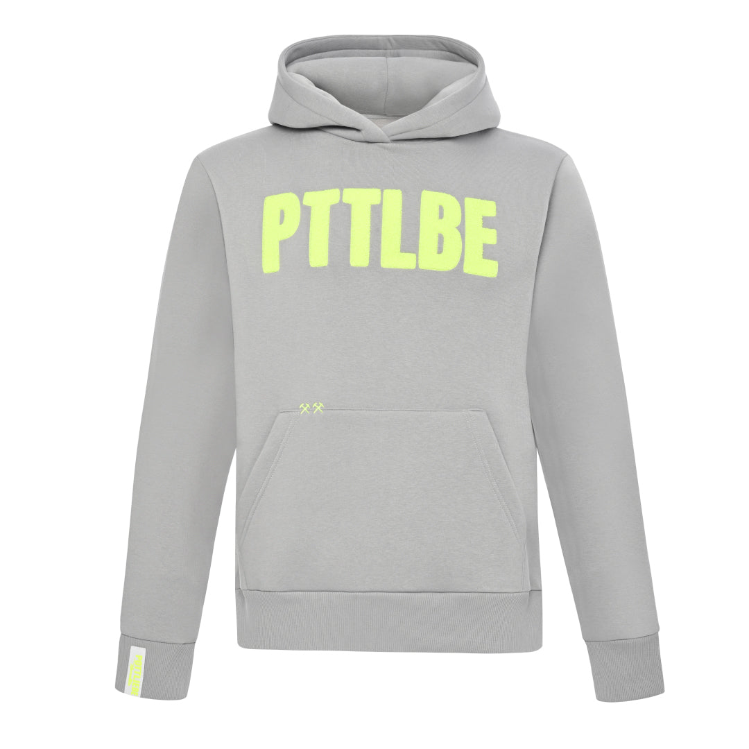 Sudadera con capucha "PTTLBE" Gris / Amarillo Neón 