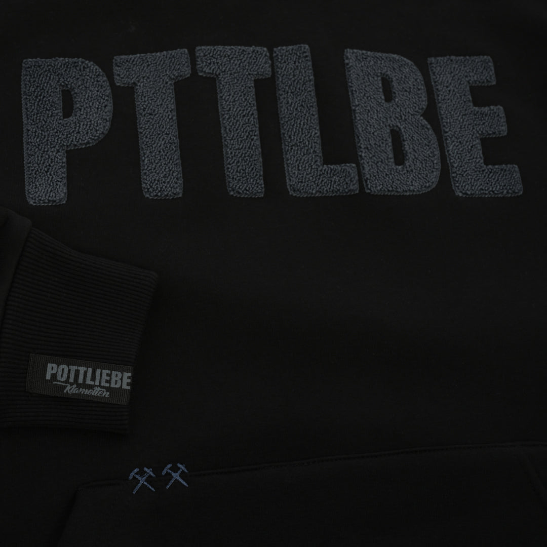 Sudadera con capucha "PTTLBE" Negro / Gris oscuro 