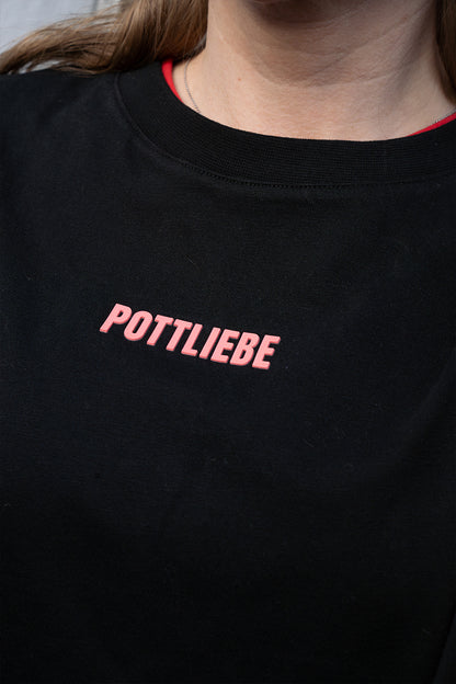 "STRIPES" Shirt black / coral