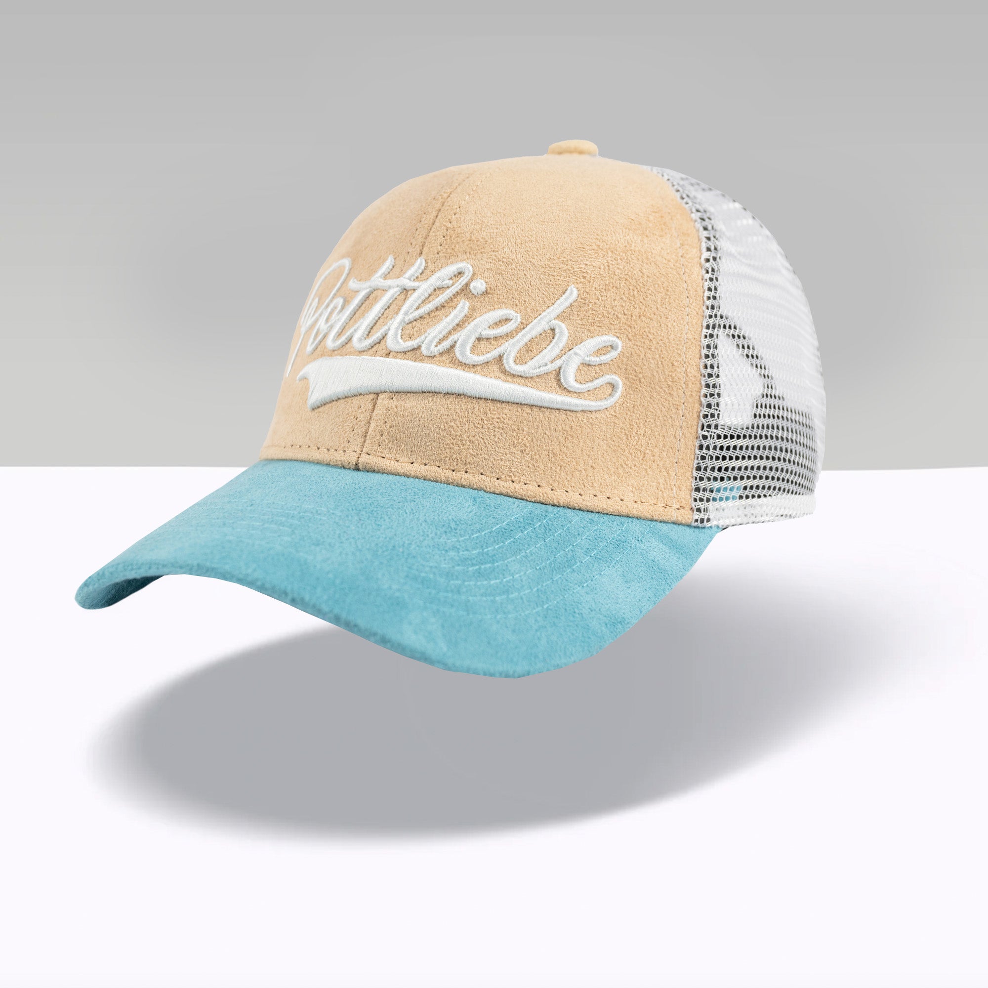 Basecap (Truckercap) POTTLIEBE - beige / hellblau